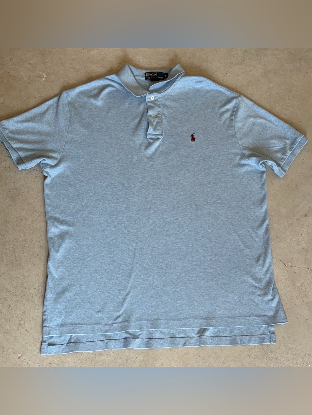 Vintage Polo Ralph Lauren Polo Shirt Mens L Blue Red Pony
